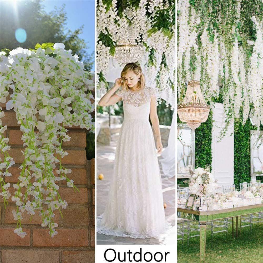 Artificial Wisteria Wedding Decoration Hanging Bean Flower Fake Vine Corridor Ceiling Dense Simulation Everlasting Bouquet