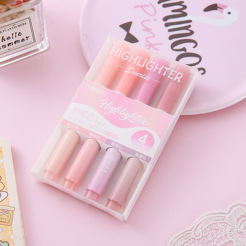 Gradient Highlighter Pens, Stylish Colorful Markers for Students and Meeting Notes, Eye-Caring Large Capacity Highlighters, Wholesale