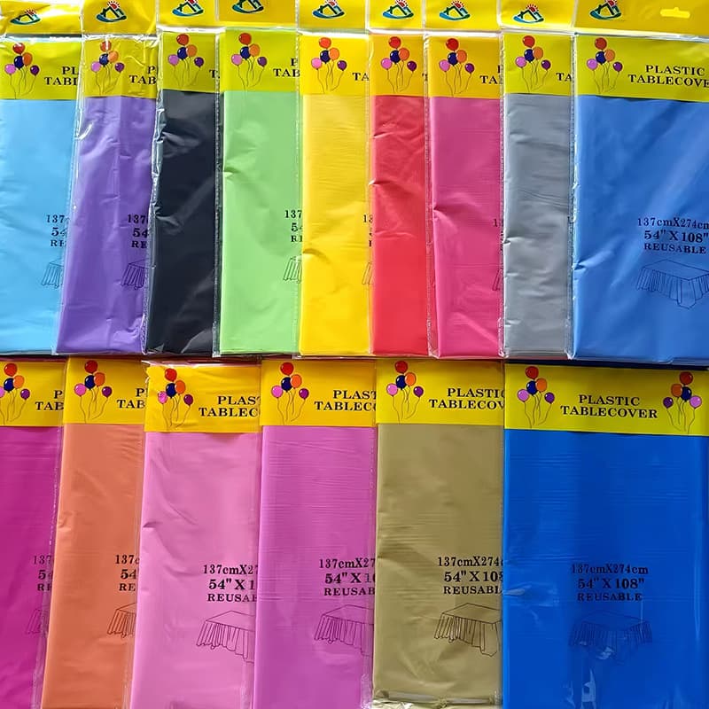 Cross-border new disposable tablecloth waterproof and oil-proof disposable tablecloth household rectangular PE tablecloth no-wash