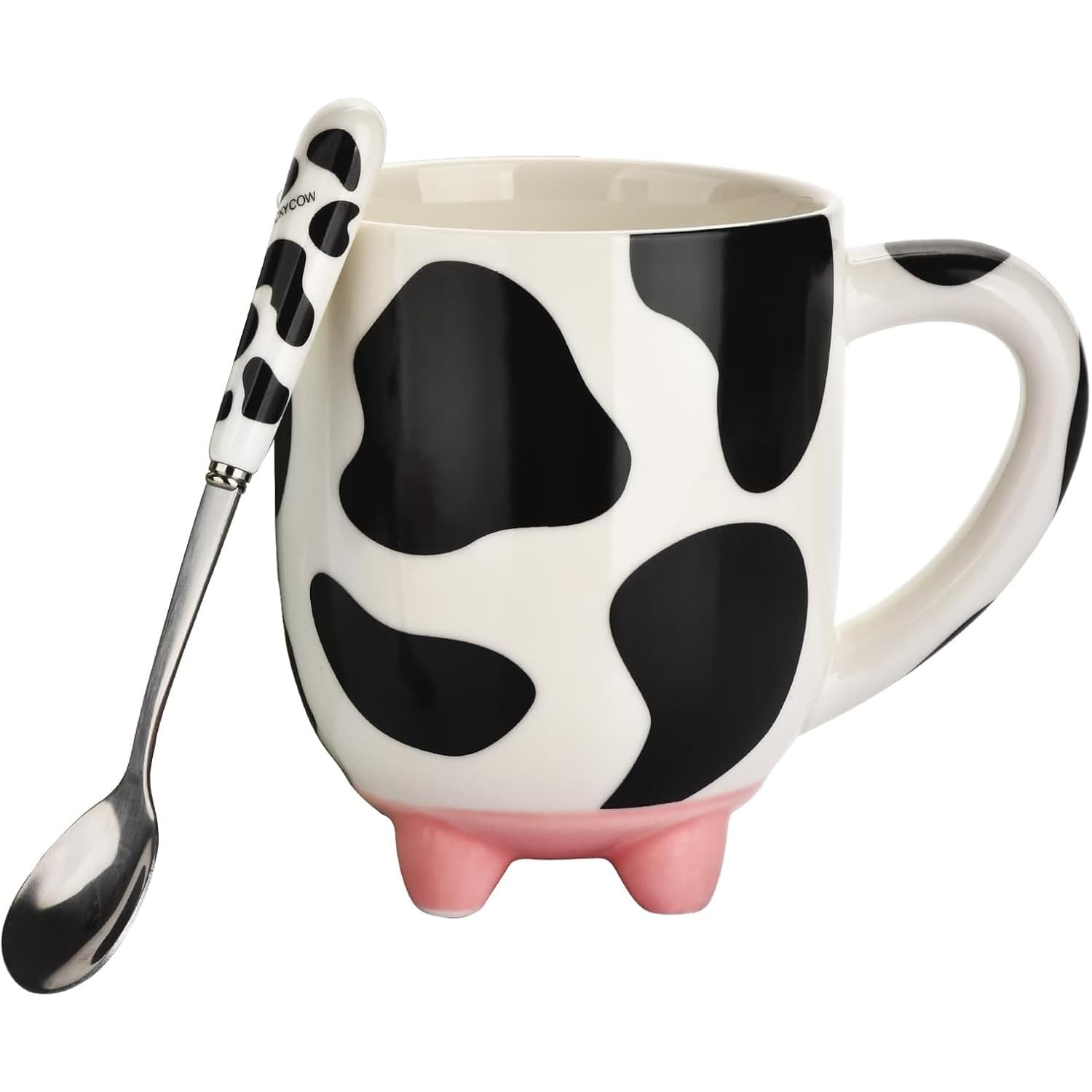 Cute Ceramic Cow Latte Coffee Cup, High Appearance, Ins Style, Best Seller