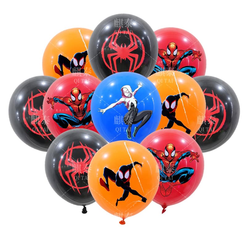 Spider-Man: Across the Spider-Verse Latex Balloon for Birthday Party, Spider-Verse Theme Balloon Suit