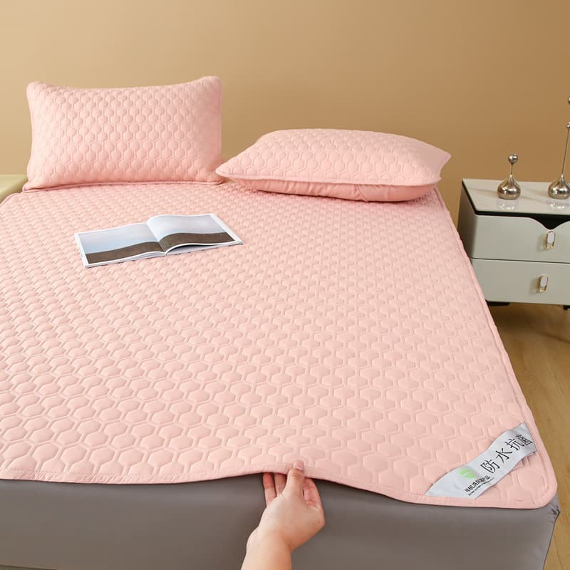 Class A Cotton-filled Solid Color Waterproof Mattress, Urine and Dirt Resistant Thin Mattress, Tatami Soft Pad, Simmons Protective Mattress for Cross-border