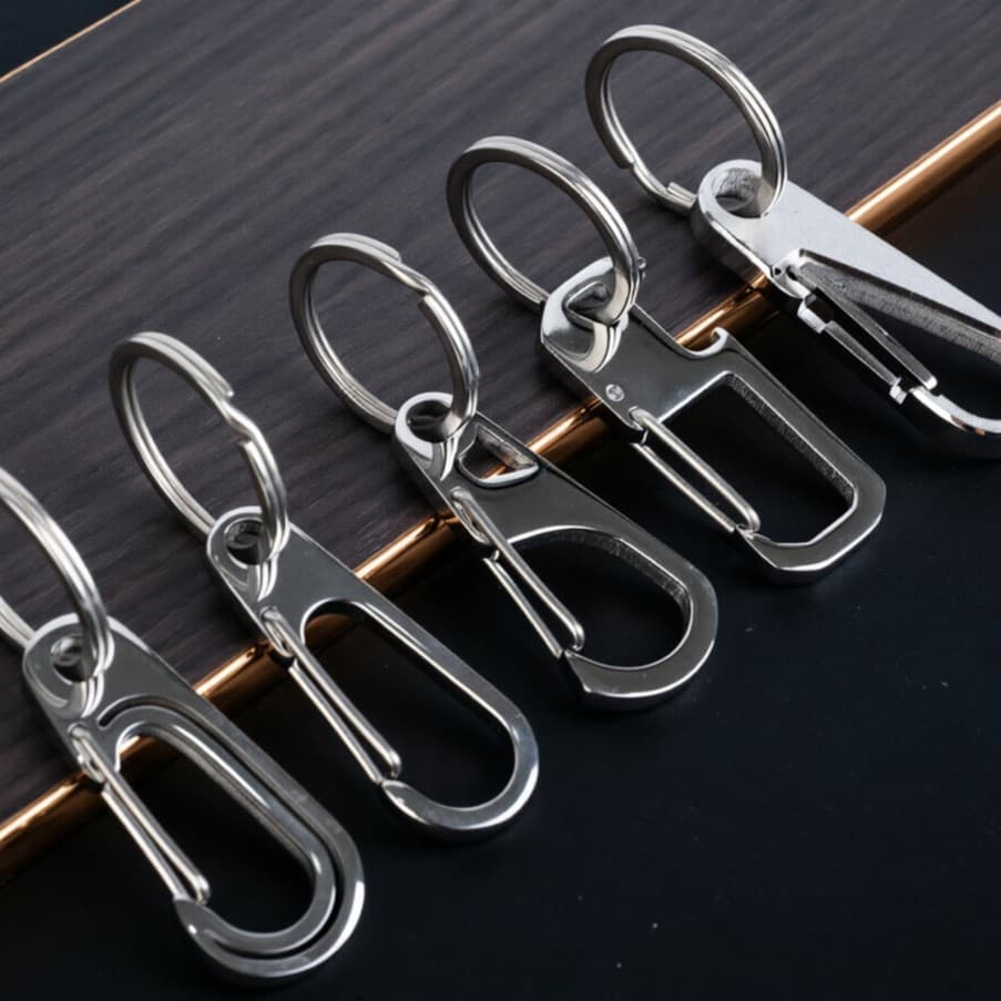 New Keychain Bottle Opener Men's Waist Clip 304 Stainless Steel High-End Business Simple Car Keychain