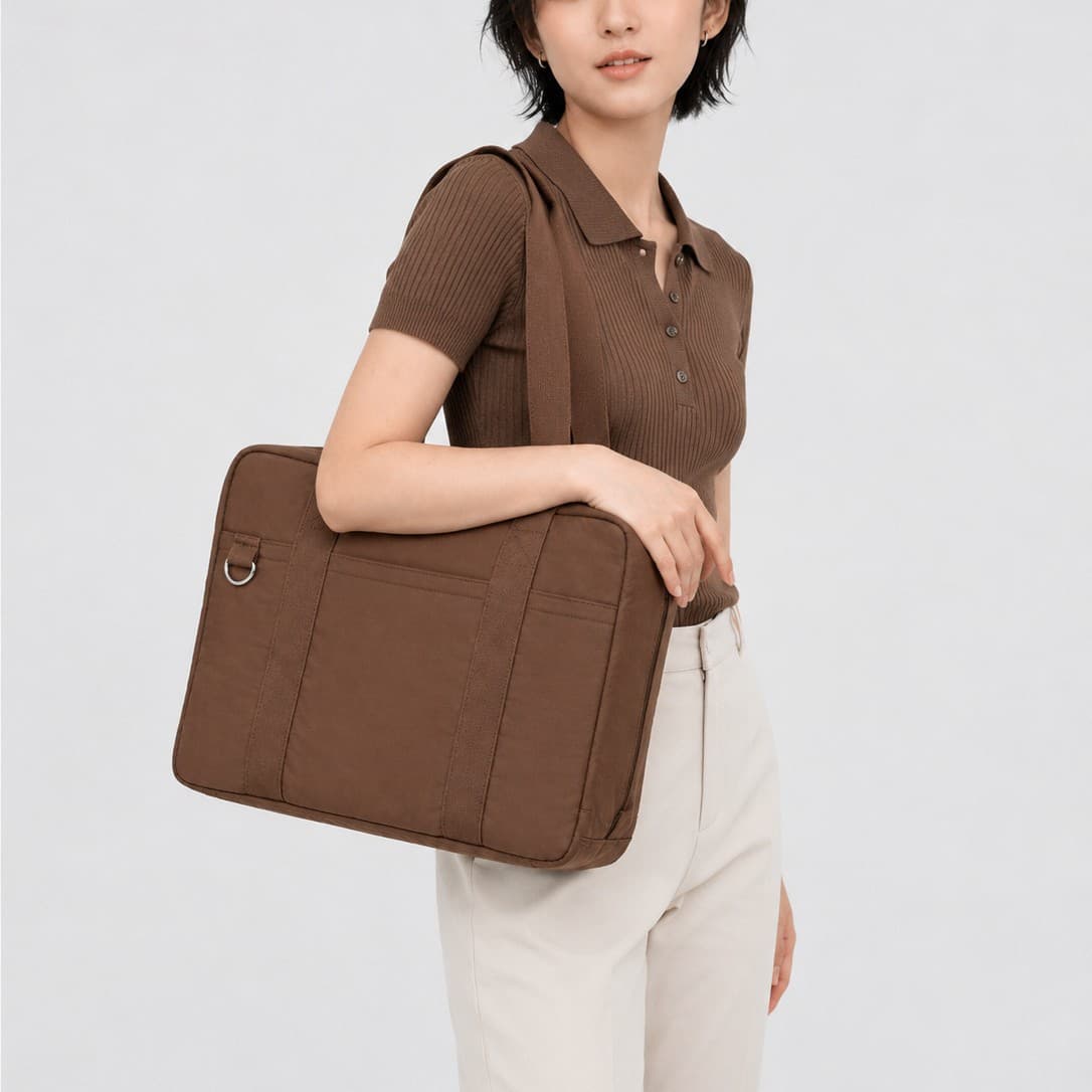 Japanese & Korean Style Casual Nylon Student Shoulder Bag for School, Large Capacity Multi-Pocket Handbag