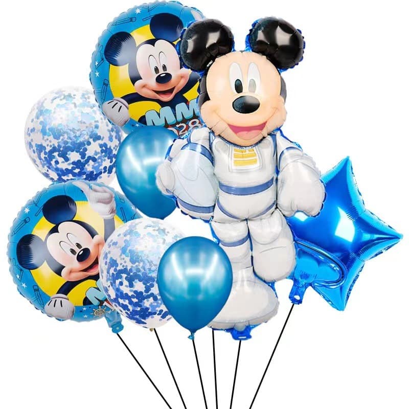 Cross-border cartoon standing Mickey and Minnie latex balloon set style balloons children's birthday theme party balloons