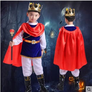 Halloween Kids Costume Boy King Prince Outfit Cosplay Role-Play Dress-Up Performance Clothes