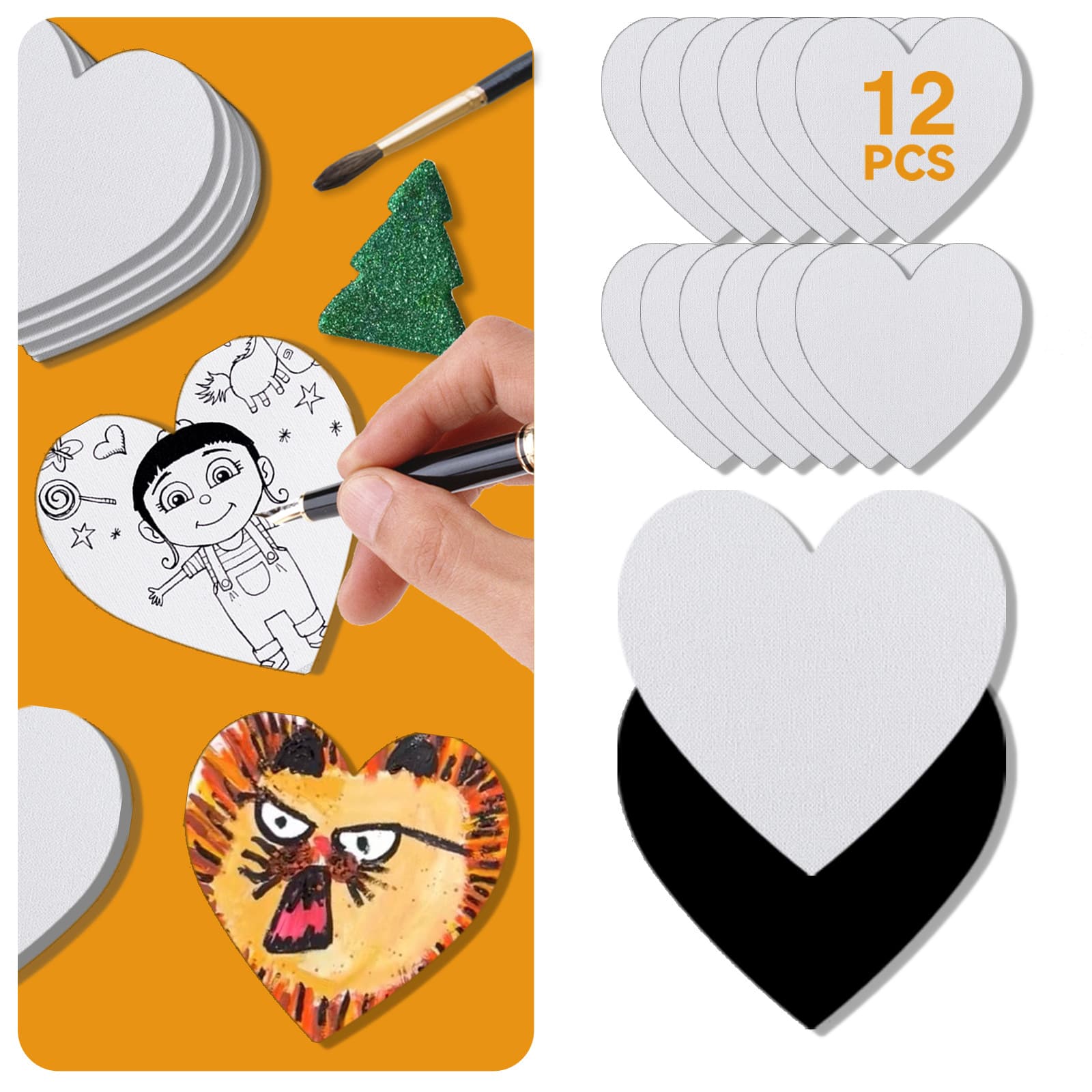 DIY drawing board, soft magnetic canvas, refrigerator magnet, acrylic and oil paint, all-cotton, irregularly shaped children's painting, coloring and doodling