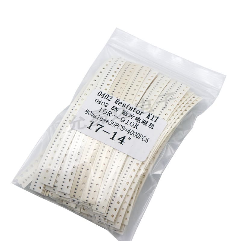 Resistor Kit 0402 SMD Resistor Kit 5% Tolerance 80 Values 50 Each Total 4000 Pieces