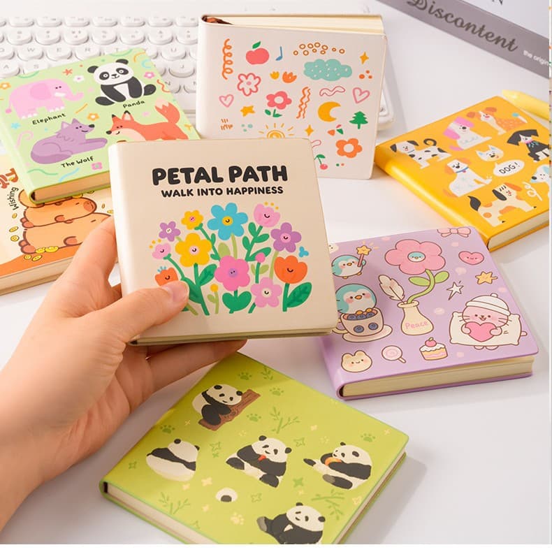 Square Pocket Notebook Cute Portable Journal Student Reward Gift Sticky Note Hand Account Book Custom Logo
