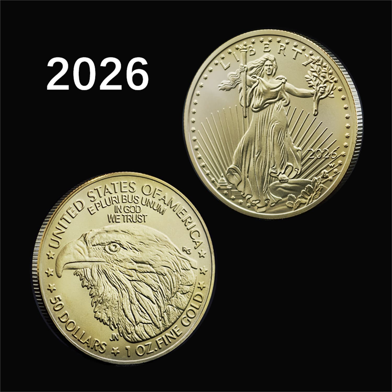 2026 American Eagle Gold and Silver Commemorative Coin Statue of Liberty Souvenir Coin Cross-border Eagle Coin