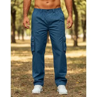 2026 Cross-Border Foreign Trade Hot Sale Multi-Pocket Casual Pants Men's Fashion Loose Straight Cargo Trousers In Stock Wholesale