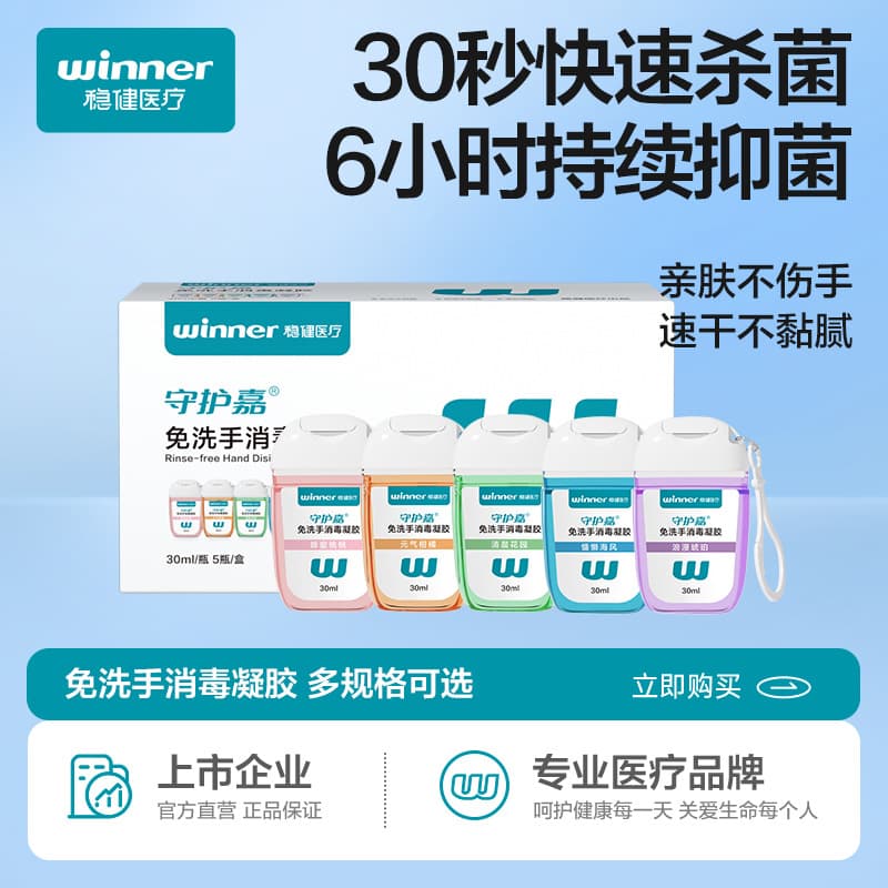 Sturdy Mini 30ml Disinfectant Gel Hand Sanitizer for Children, No-Rinse, Refreshing, Disinfecting and Germ-Killing Gel