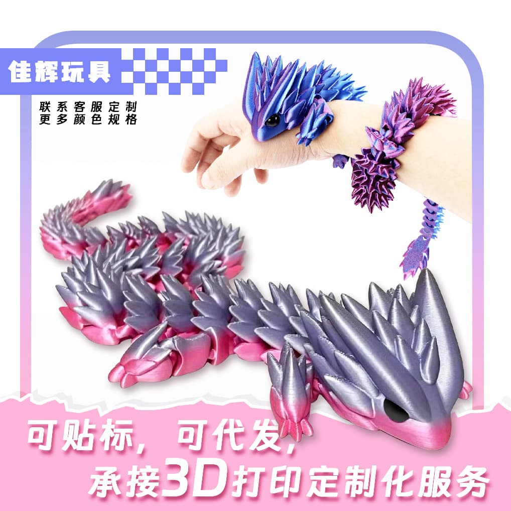 3D Printed Big Head Toothless Multi-Joint Movable Action Figure Model Gift for Children Toy Home Decoration
