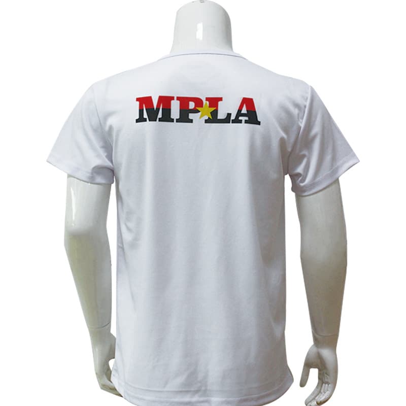 Cross-border Angola Election Shirt Advertising Shirt Cultural Shirt Polyester Quick-Dry Bird's Eye Fabric Short Sleeve Campaign Voting T-Shirt