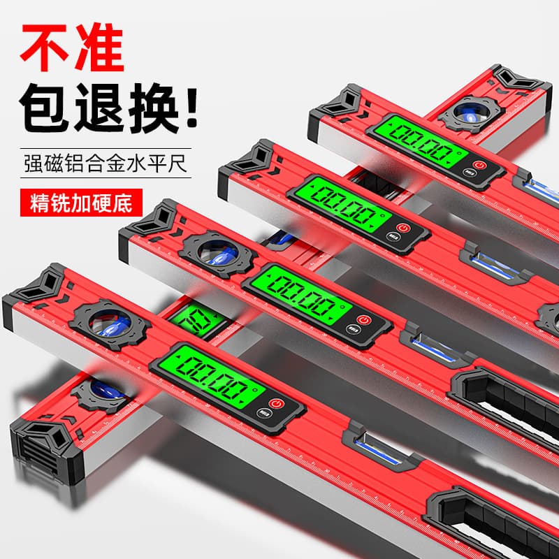 Digital Display Spirit Level High-Precision Electronic Level Ruler Magnetic Angle Measuring Instrument Slope Inclinometer