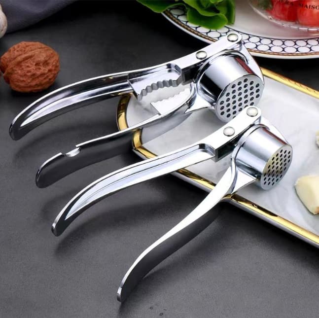 Home Garlic Press Tool Large Kitchen Peeler and Masher Manual Garlic Crusher and Peeler