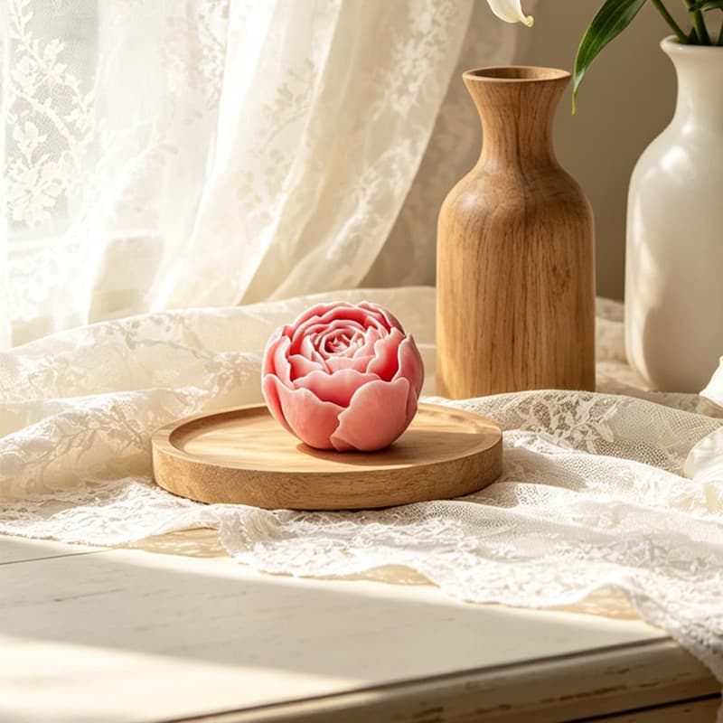 3D Peony Flower Silicone Mold Food Grade Fondant Chocolate Mold DIY Aromatherapy Candle Plaster Mold