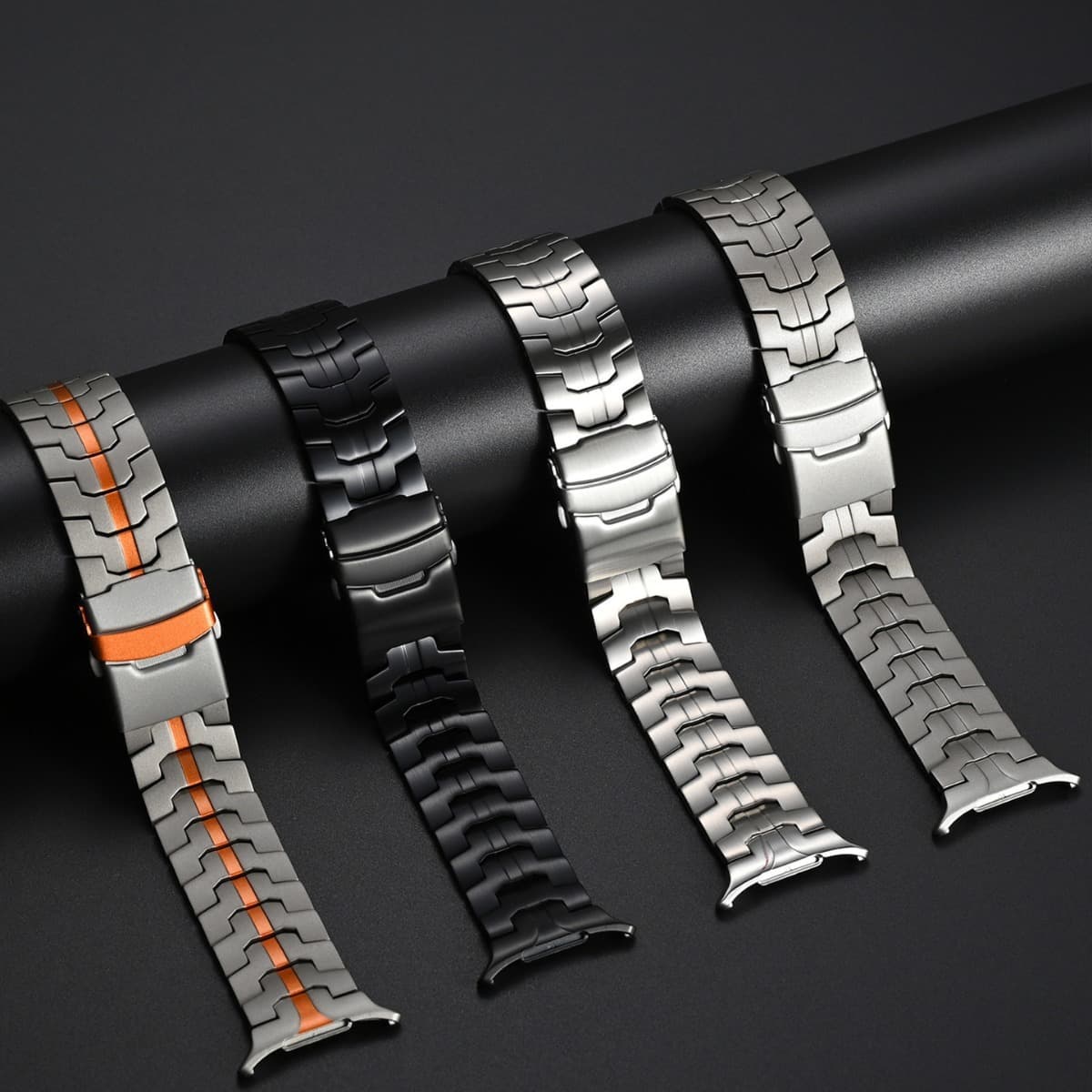 Suitable for Samsung watch7 Ultra47MM titanium watch strap pure titanium Iron Man insurance buckle solid watch strap