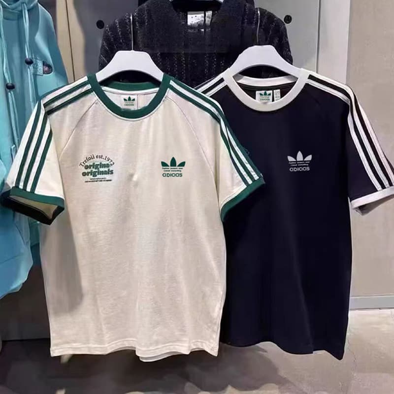 2025 Spring/Summer New AD Trefoil Loose Comfortable Sports Casual Unisex Short Sleeve Round Neck T-Shirt Couple Style