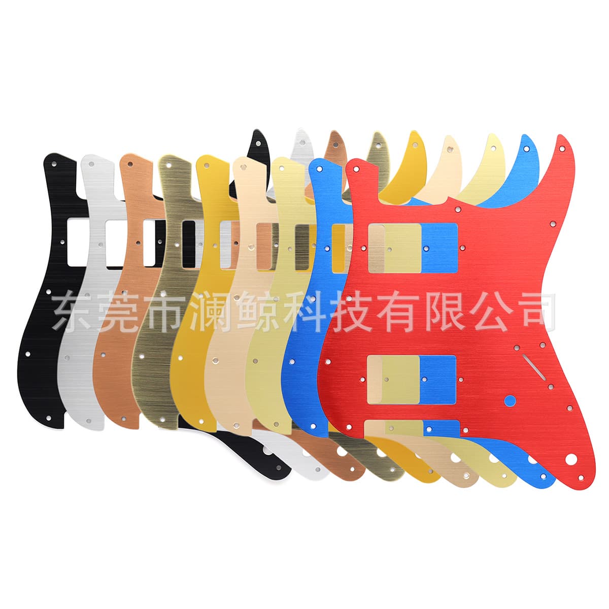 Metal Aluminum Alloy HH Double Humbucker Electric Guitar Pickguard Front Cover and Back Cover with Two Potentiometer Holes