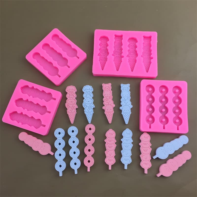 Silicone Baking Mold Chocolate Candy Bird Shape Doughnut Sugar Cane Design Fire Seal Wax Candle Sweet Treats Kitchen Tools