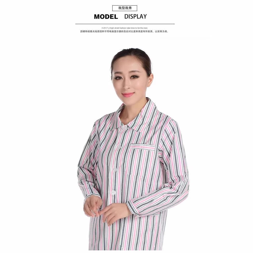 Hospital Patient Gown Pure Cotton Split Nurse Uniform Men Women Long Sleeve Patient Pajamas Wholesale Men Women Winter Summer Set Top and Bottom