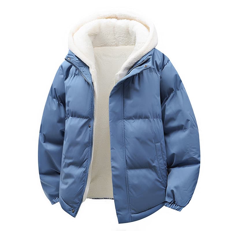 Cross-border 2026 Winter Men's Loose Cotton Jacket Fleece Lined Thickened Puffer Jacket Supports Mixed Wholesale In Stock
