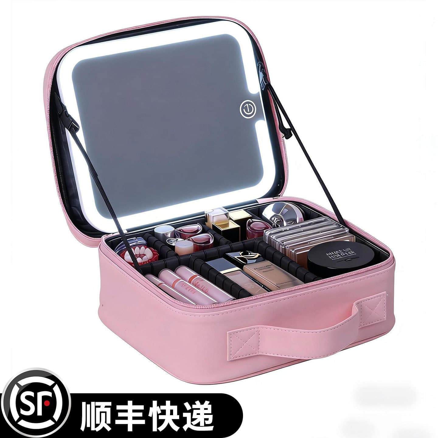Makeup Artist Professional Makeup Case with Mirror and LED Light, Large Capacity, 2026 Cross-Border Exclusive