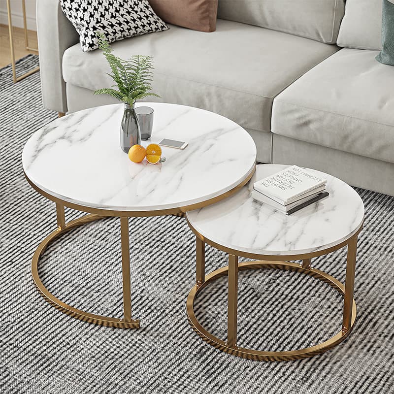 Coffee table simple modern small apartment Internet celebrity light luxury coffee table small size bedroom small round table living room home side table