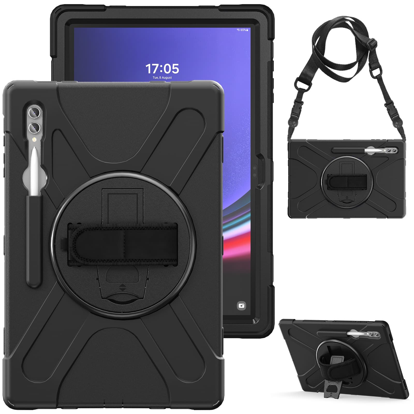 Case for Samsung Tab S9 Ultra 14.6-inch Tablet, S9 Ultra 3-in-1 Drop-Resistant Protective Cover