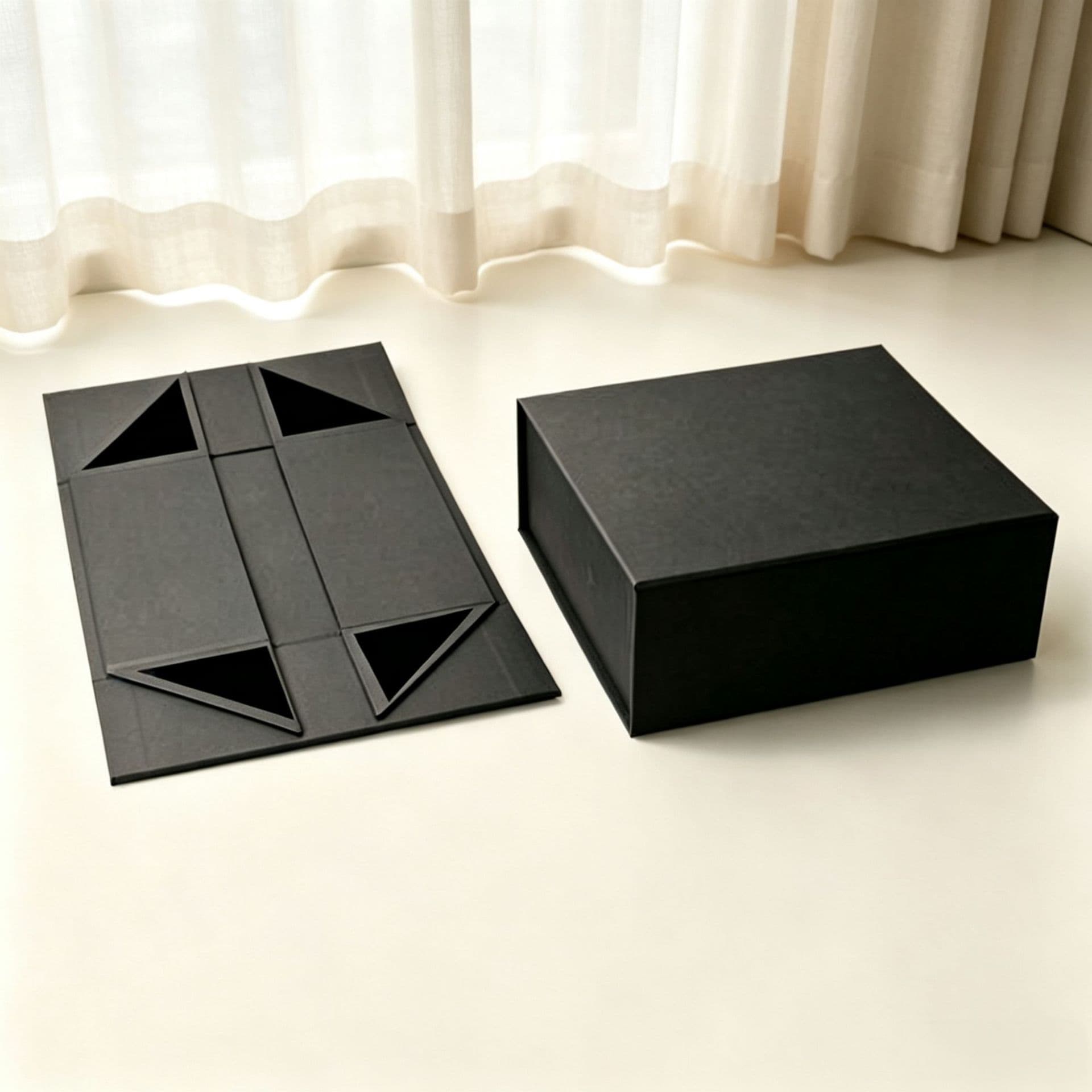 Cross-border Solid Color Folding Gift Packaging Box in Stock, Custom Logo Available, Flip-top One-piece Magnetic Gift Box, Empty Box Wholesale