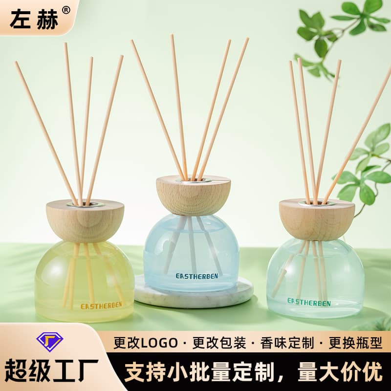 Flame-Free Reed Diffuser Glass Bottle, Long-Lasting Air Freshener and Deodorizer, Home Luxury Decorative Scent Diffuser