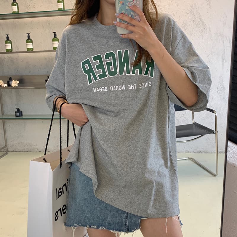 Loose Oversize Plus Size Women's Cotton T-Shirt Short Sleeve Slimming Fit Spring Summer European and American Casual Style