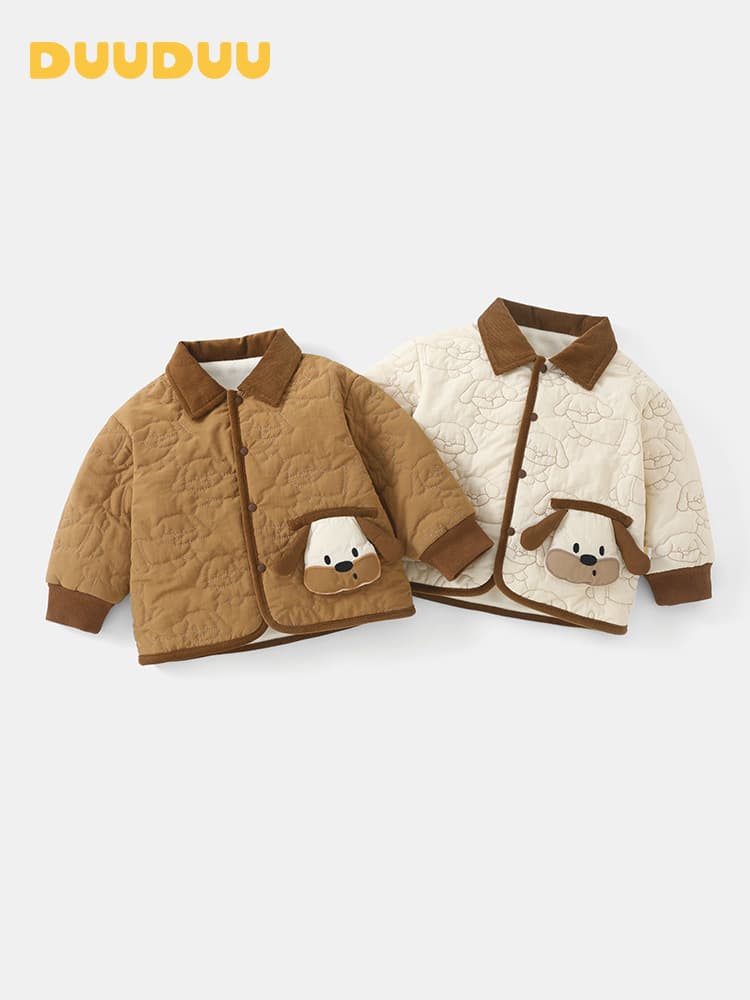 DUUDUU autumn and winter 80g quilted baby warm tops baby cotton clothes Korean style children's clothes boys jackets