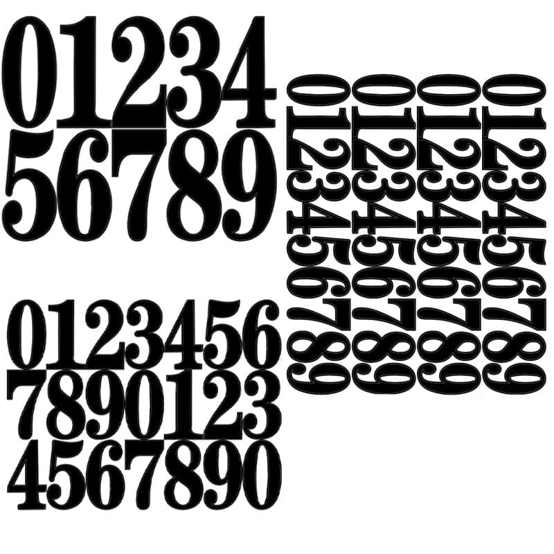 Wholesale Self-Adhesive Vinyl PVC Number Stickers 0-9 Waterproof Oil-Proof Non-Removable Label Stickers for Mailbox