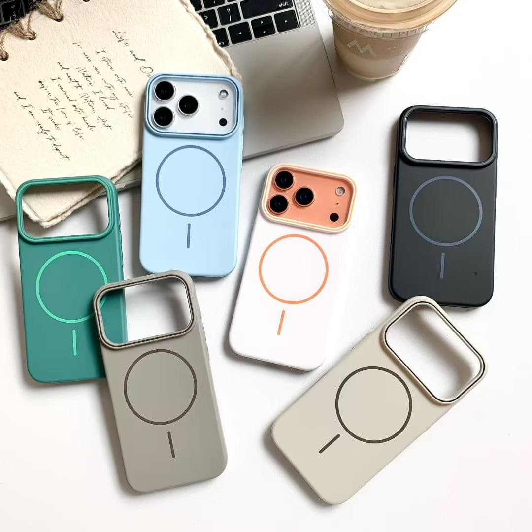 Matte Magnetic Slim Ring Phone Case for iPhone 18 Pro Max, Ultra-Thin Full-Coverage PC Protective Case for Apple 17/16