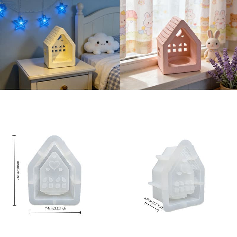 Sweet honey diy fantasy ins style love house glue mold glue mold aromatherapy plaster ornaments