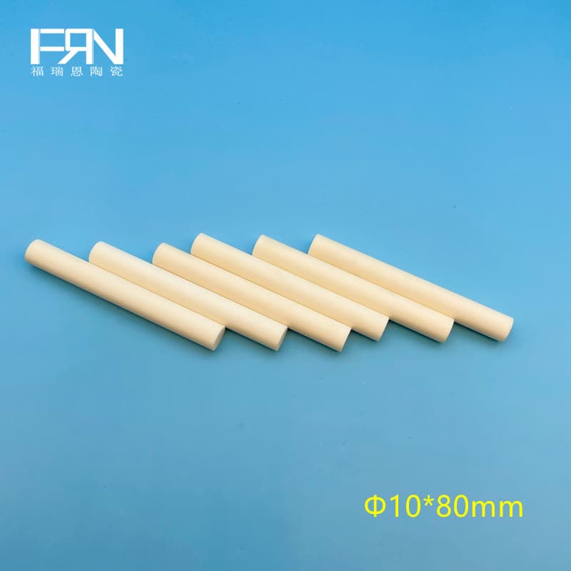 Alumina 99 Ceramic, Ceramic Shafts, Insulating Ceramic Rods, Diameter 10*80, Yixing Industrial Ceramics Customizable