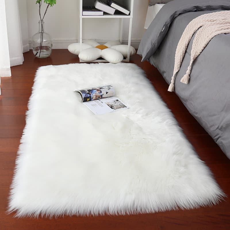 Plush Carpet for Bedroom, Bedside Mat, Balcony Decorative Floor Mat, Living Room Coffee Table Rug, Cloakroom Carpet, Modern Simple Style