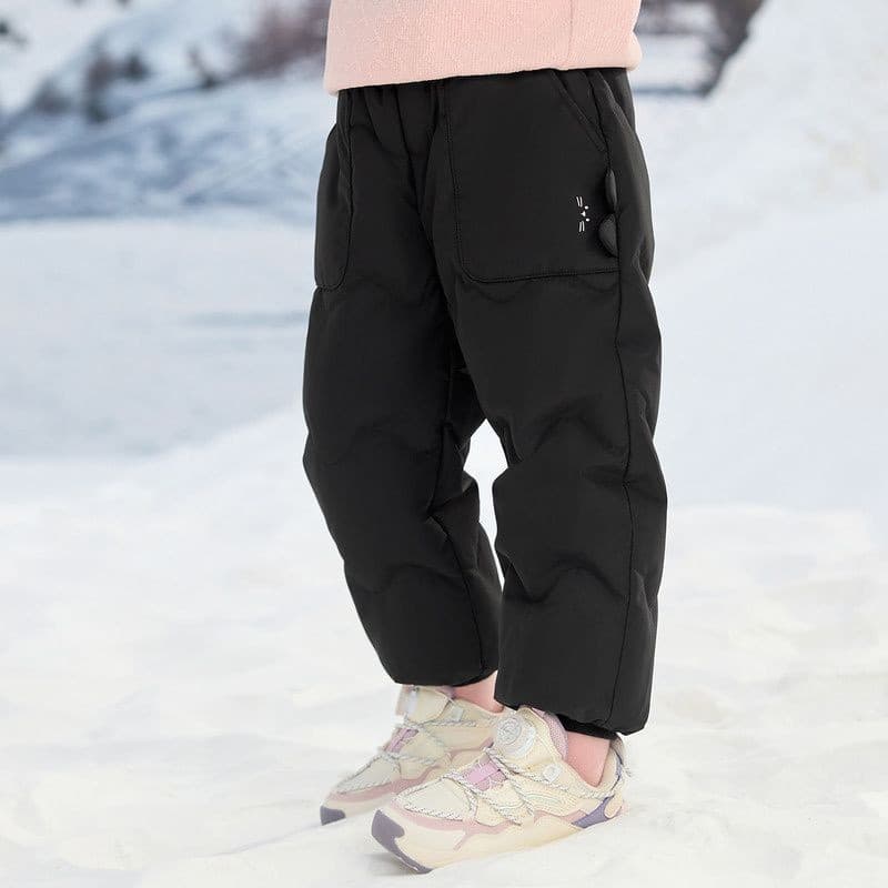 Balabala children's clothing girls' pants, three-proof down pants, winter 2024 boys' long pants, white duck down, three-proof technology