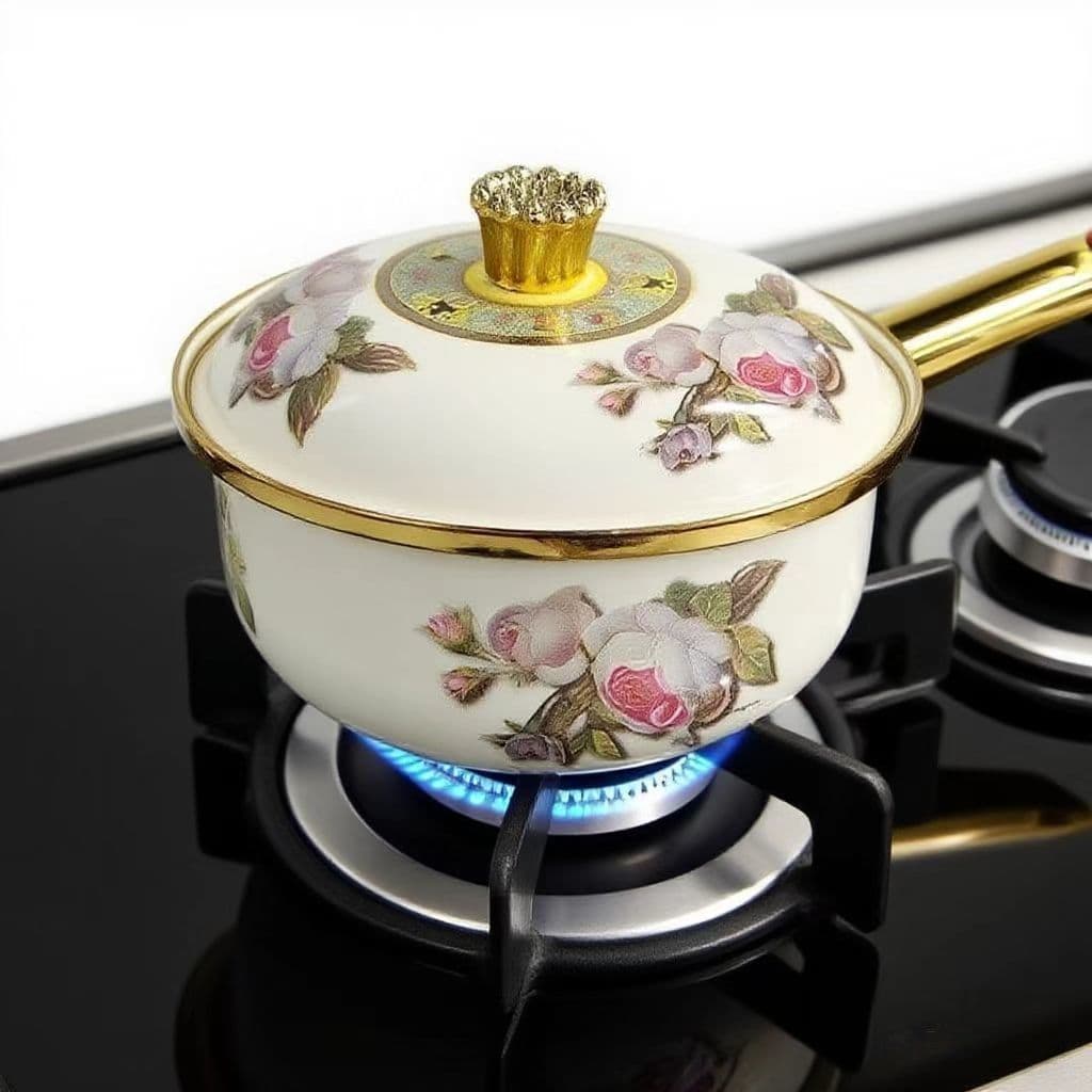 Extra Thick Enamel Milk Pot Soup Pot Noodle Pot Baby Food Heating Milk Pot Induction Cooker Gas Stove Universal