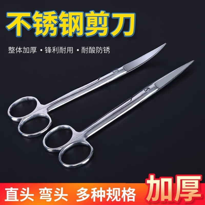 Zhangjiagang Shuanglu Surgical Scissors Home Doctor Scissors Straight Curved Tip Surgical Scissors Stainless Steel Scissors
