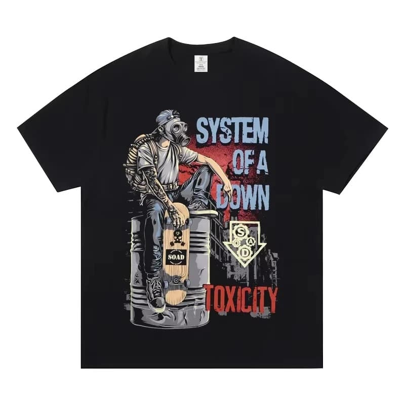 System of A Down Band T-Shirt Cotton Soft Summer T-Shirt Heavyweight Cotton T-Shirt