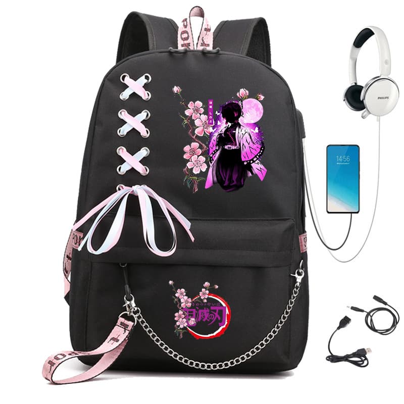 Demon Slayer: Butterfly Ninja Animation Campus School Bag Chain Student Daily Class Backpack 1107-33