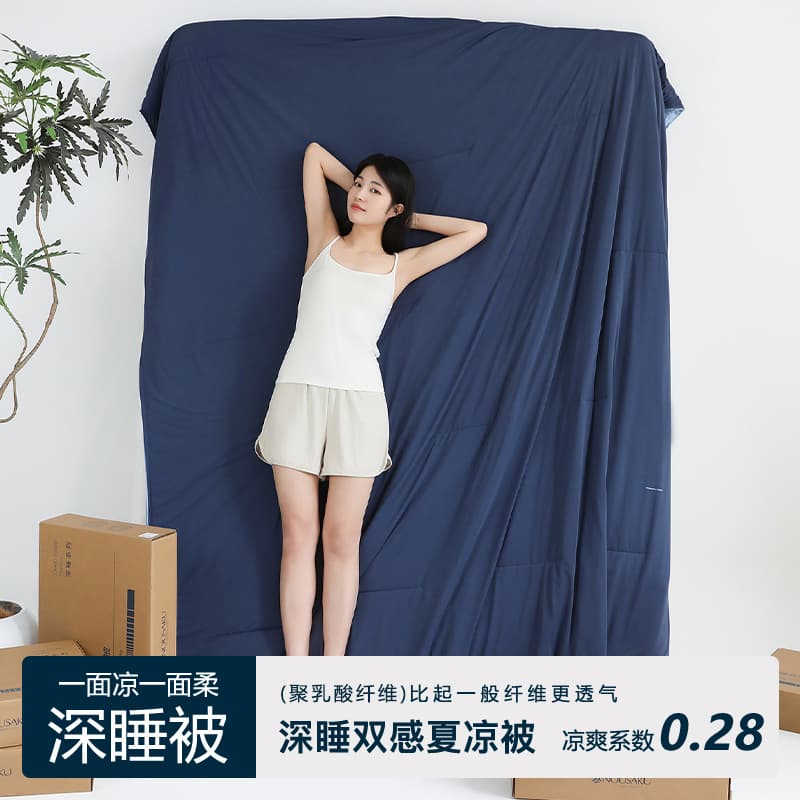 Double-Sided Dual-Sensation Deep Sleep Cooling Summer Quilt, Single/Double Size, No Cover Needed, Machine Washable Air Conditioning Blanket, Free Shipping