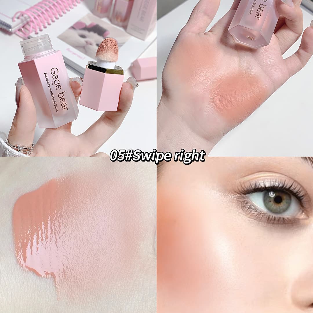 Premium Sheer Liquid Blush, Clear and Moisturizing, Brightening and Enhancing Complexion, Natural Matte Blush for Contouring, Wholesale