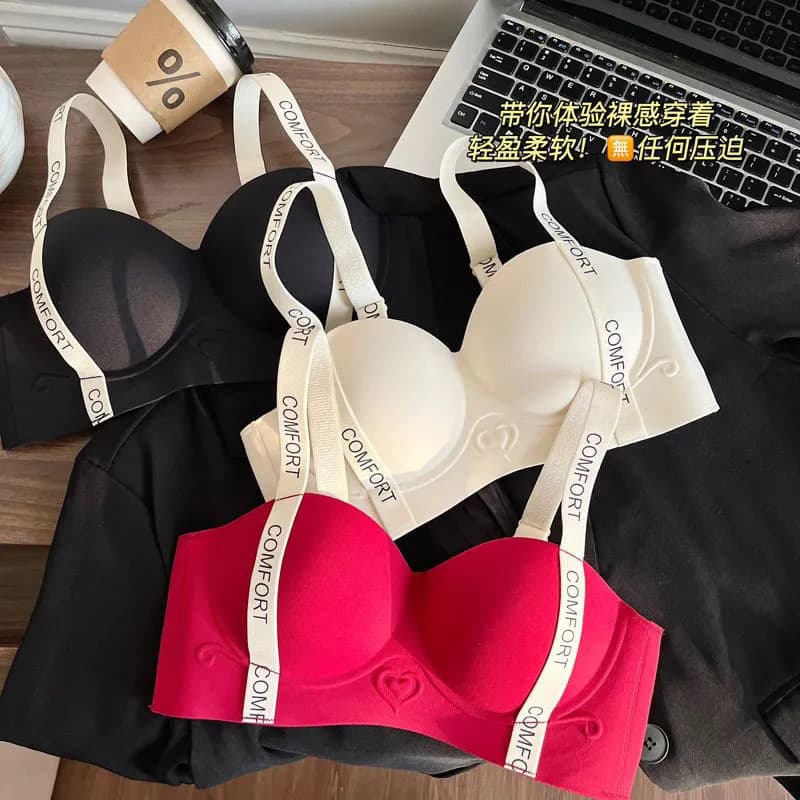 Traceless Underwear Women's Small Chest Push-up Show Great Beauty Back Collapsed Auxiliary Breast Anti-sagging Non-steel Ring Adjustable Bra