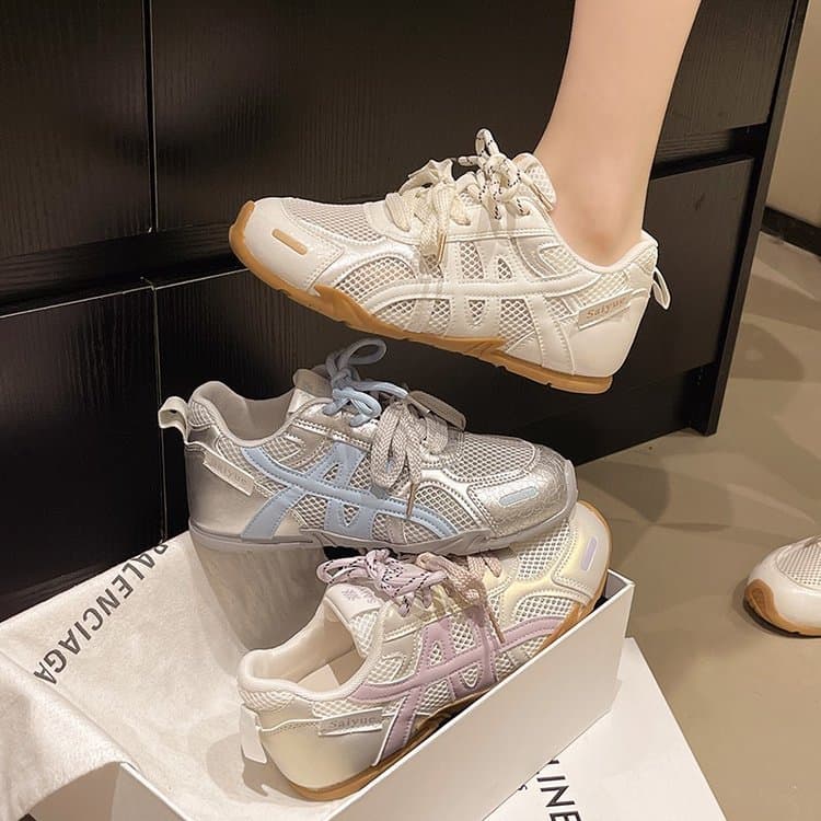 Amano 2026 Summer New Knit Mesh German Training Shoes Women's Breathable Lace-up German Training Shoes Women's Fashion