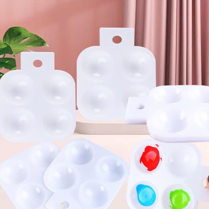 Factory Direct Eco-Friendly Plastic Square Palette for Student Painting Learning and Children's DIY Creative Use