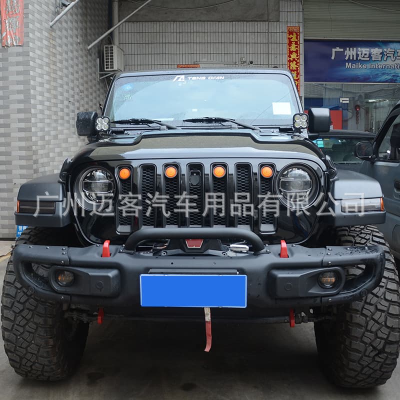 Factory Direct Wrangler OEM Grille Mounted Small Lights 18-23 Wrangler Modified Yellow Housing Yellow Light